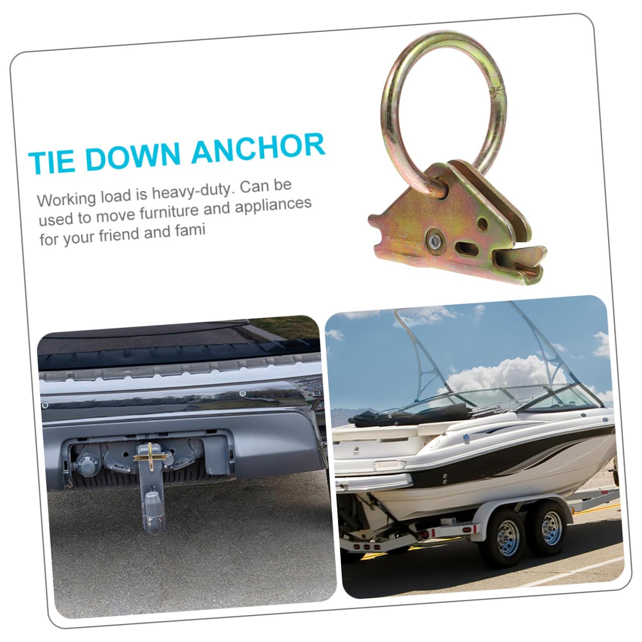 6 Stück Teiliges Zurrösen aus Rostfreiem Stahl Stabile Heavy Duty Tie Down Anchors mit O ring Pickup Zubehör für Sichere Ladungssicherung Lkw Ladefläche und Anhänger