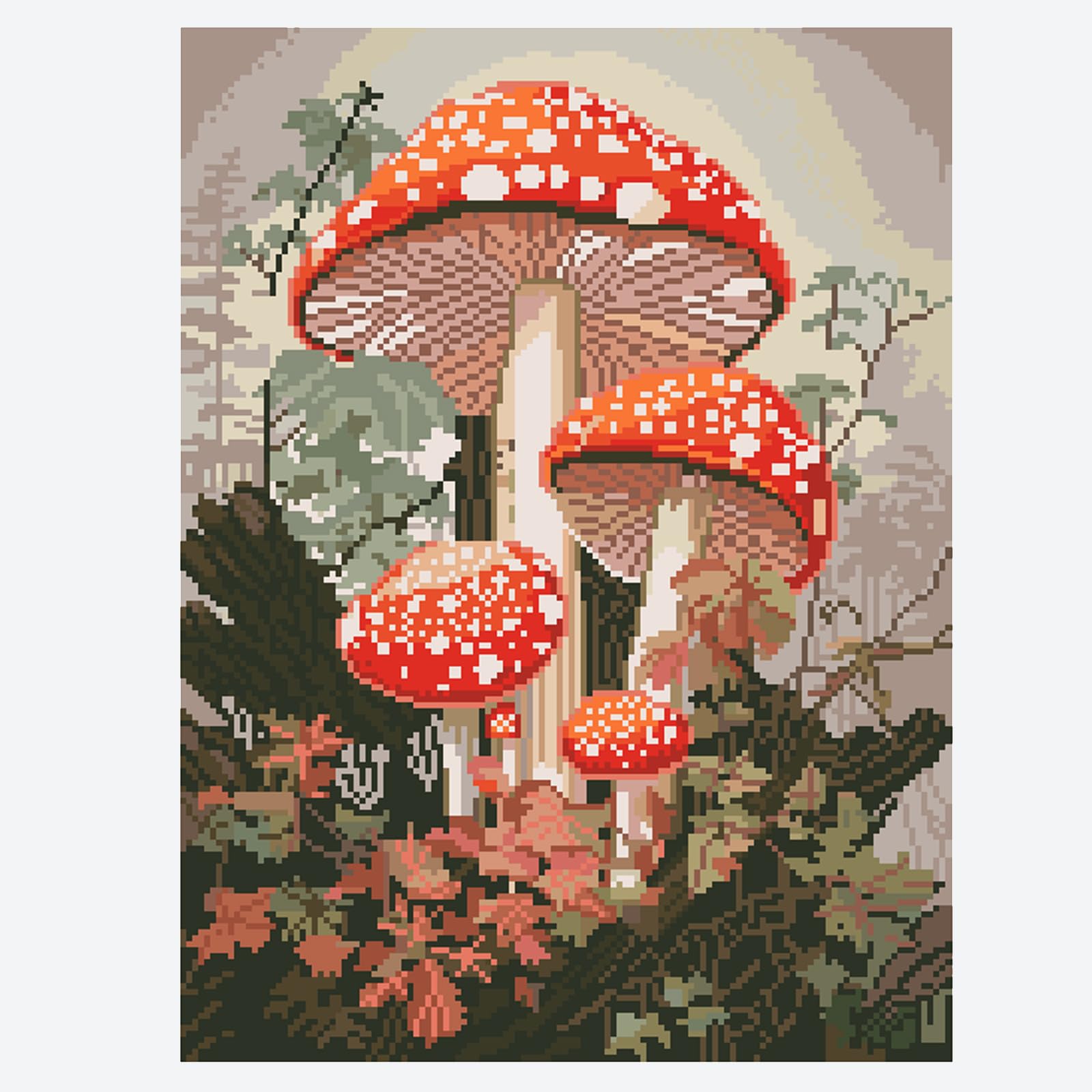 MUFEKUM Cross Stitch Kits for Adults (Mushroom3)