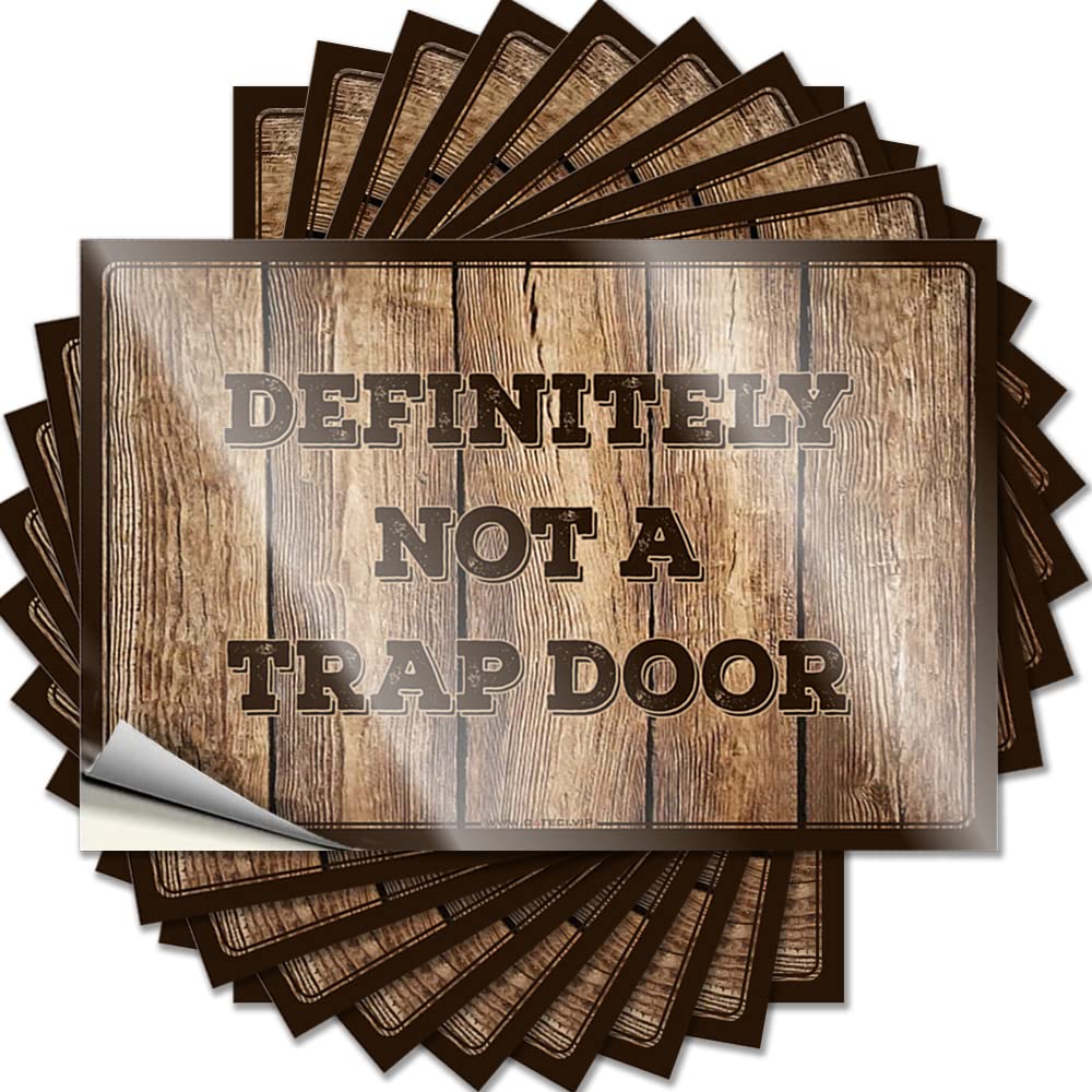 Decal Garage Encouragement Definitely Not A Trap Door for Farmers - Necessities Easy Peel Removable(12X18CM)