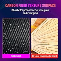 Vista 15 de PayLessHere Mesa de juego de 39 pulgadas Azul Escritorio para computadora en forma de Z con marco de acero, gancho para auriculares, pies