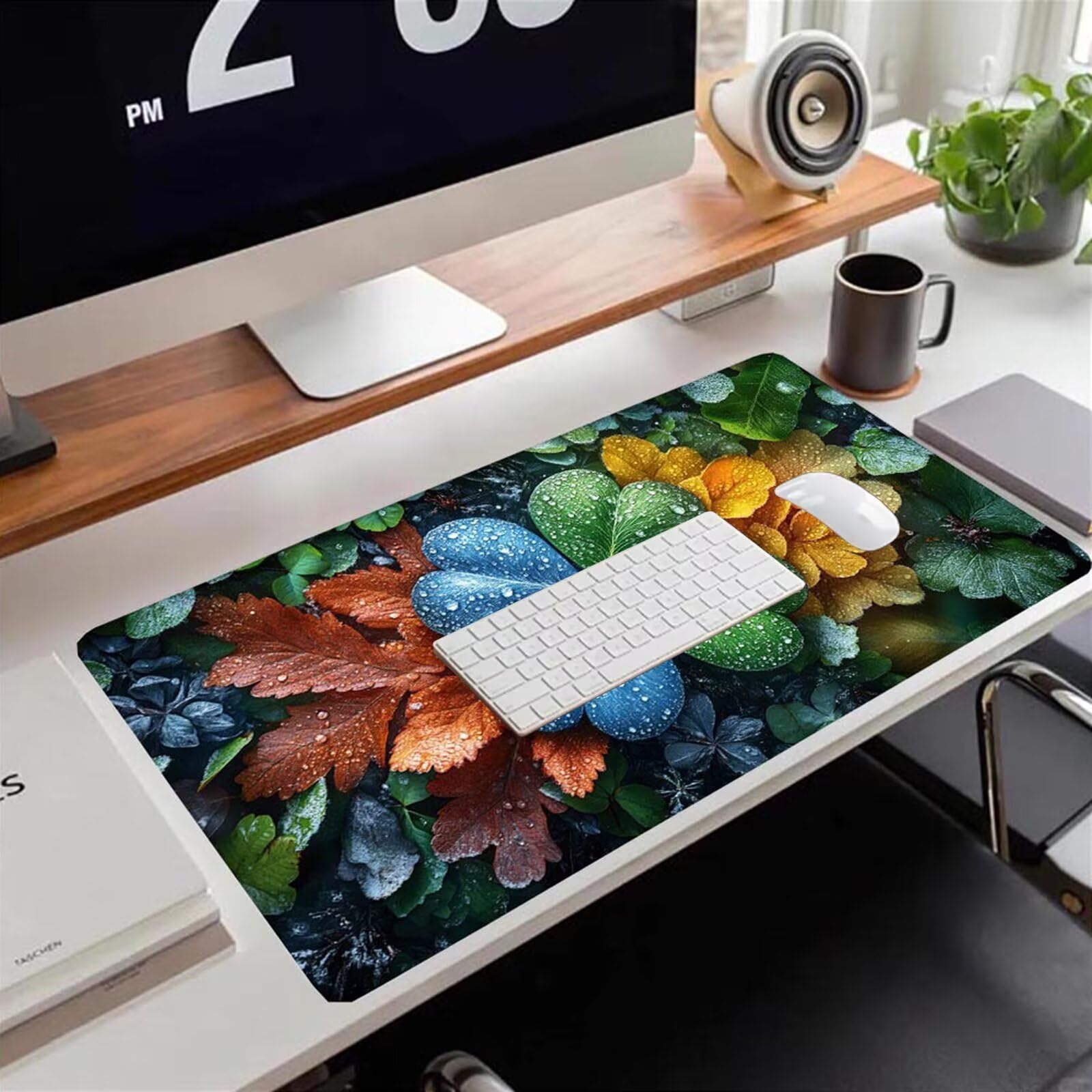 Gamingowa podkładka pod mysz 1200 x 600 x 3 mm, XXL, wodoszczelna, odporna na ścieranie, z przyszytymi krawędziami, podkładka na biurko, poprawia prędkość i precyzję, do laptopa, komputera, wzór