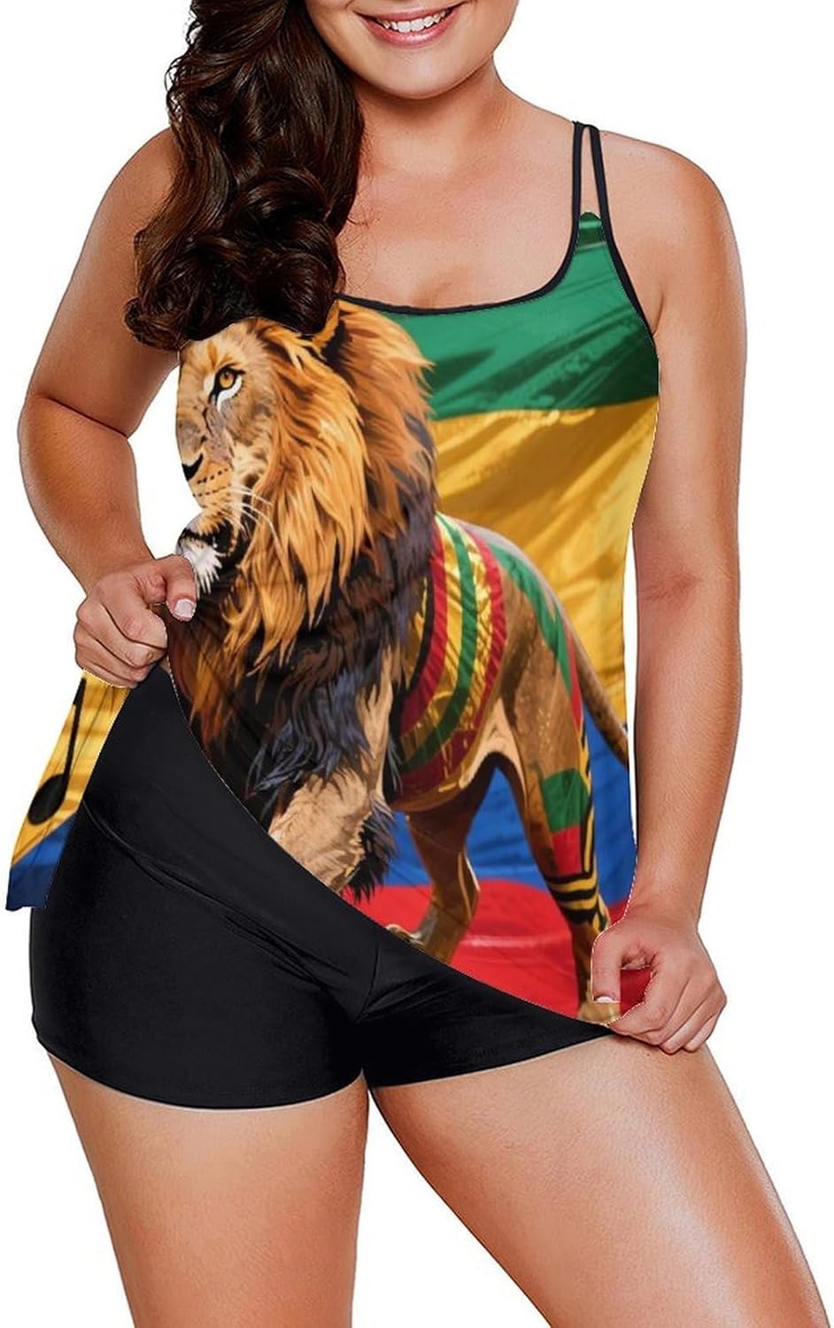 Two Piece Swimsuit for All Women, High Cut Low Back Swimming Suit Monokini