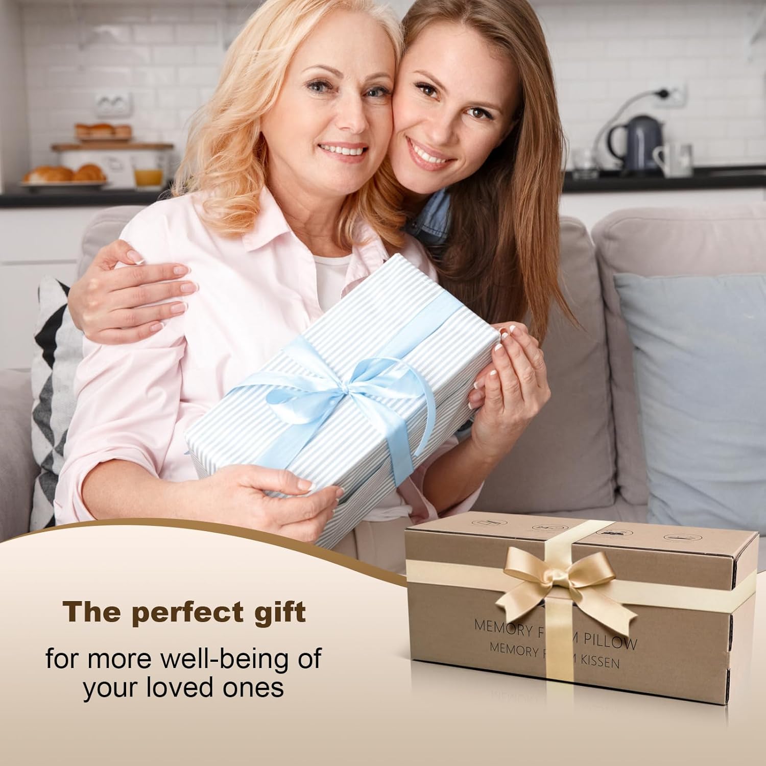 Cervical Neck Pillow for Sleeping - Ergonomically Designed Memory Foam Pillows for Neck Pain Relief, Side Sleeper Pillow for Neck Pain with Washable Cooling Cover for Side and Back Sleepers（Gray）