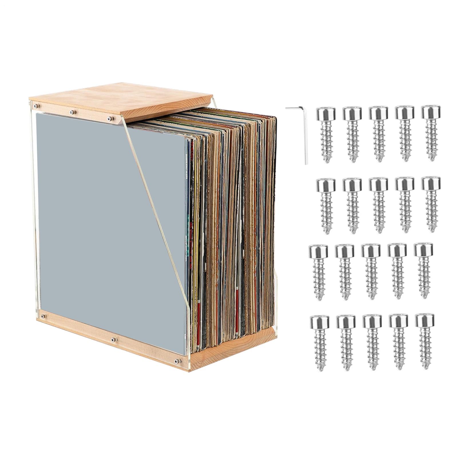 Supporto da tavolo in legno per dischi in vinile, elegante espositore per libri, documenti, quaderni, perfetto per soggiorno, camera da letto, appartamento, ragazzi e adulti