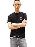 Men's Short Sleeve Cotton Graphic T-Shirts with Embroidered Chest Logo
