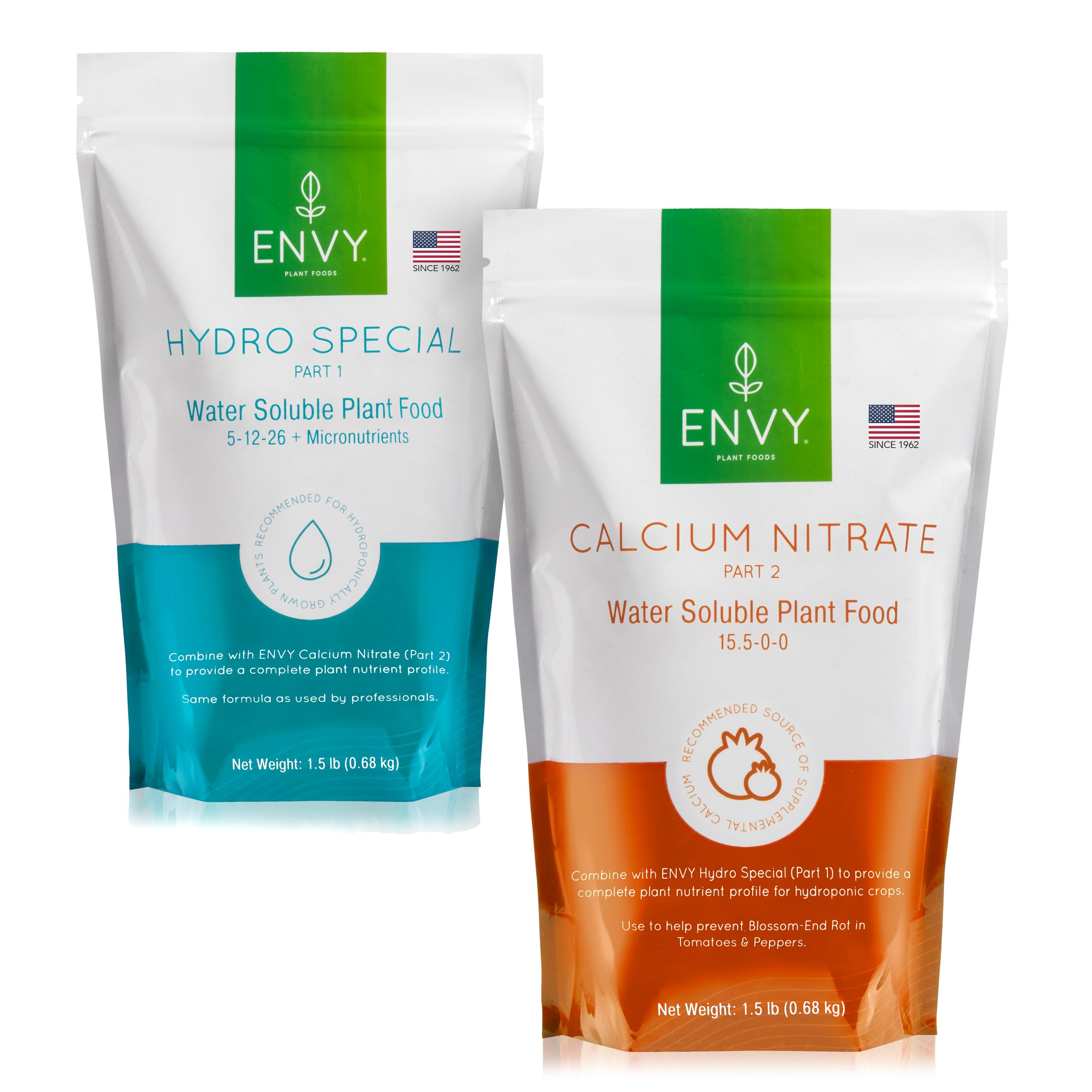 ENVY Hydro Special, Veggie and Herb Combo Kit, 3 Pound - Hydroponic Plant Fertilizer - for Indoor and Outdoor Plants, Professional Grade, Water Soluble, Made in USA