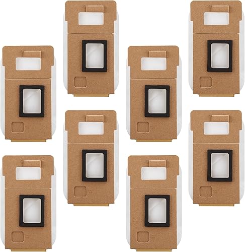 Paquete de 8 bolsas de polvo para aspiradora Roborock S7  S7+ muelle de vacío automático, bolsa de repuesto de gran capacidad de 3L