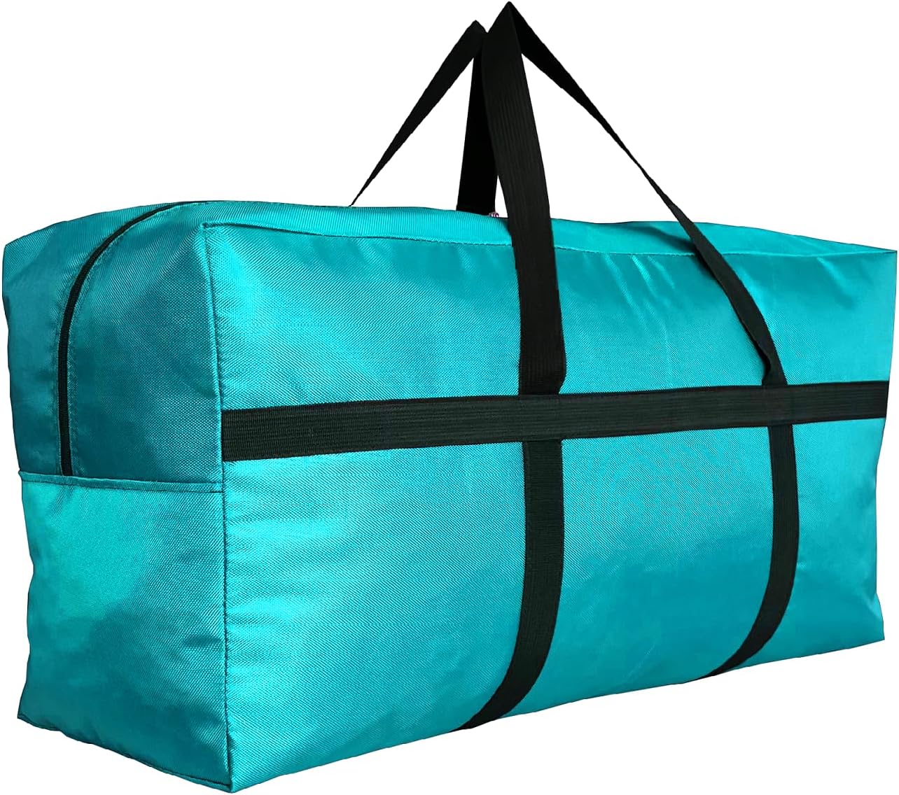 Extra Large Storage Duffle Bag with Zippers and Handles, Big Foldable Duffle Bag for Travel XXXX-Large - 56"(L) X 15"(W) X 27"(H) Turquoise