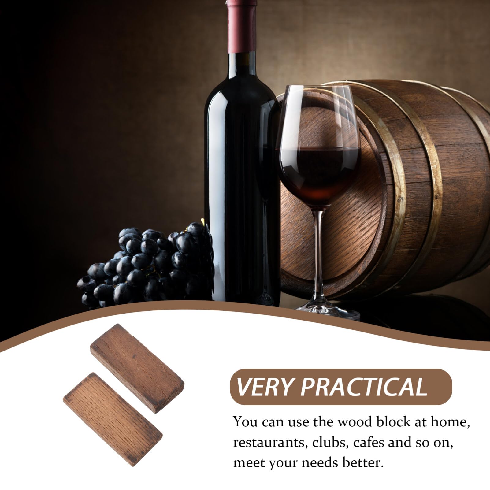 Wine Brewing Wine Making Equipment Wood Smoker Chunks Blocks Small Whisky Oak Chips for Aging Whiskey Brewing Wine Chips Whisky Flavor Block