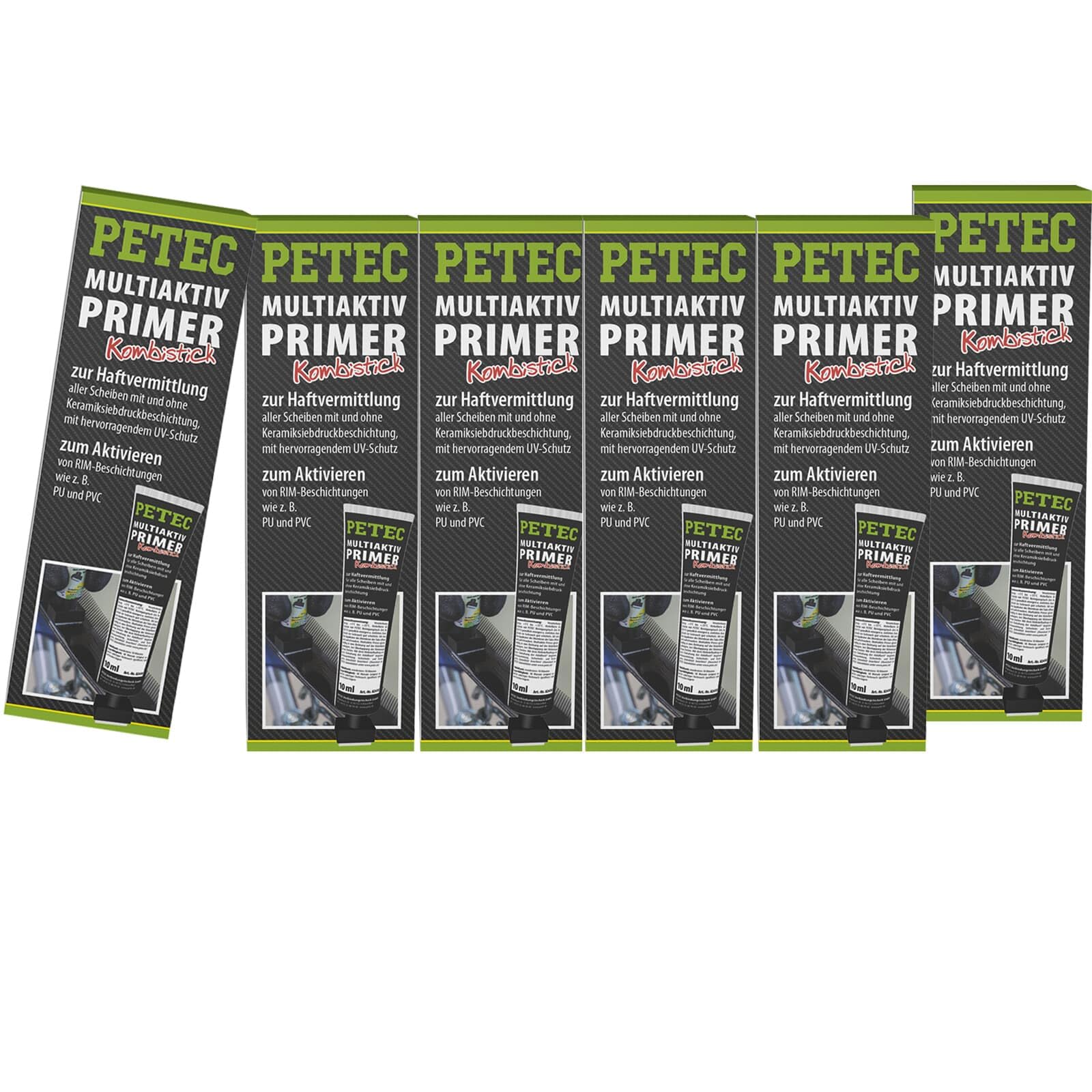 BandelOne enthält 6x 10ml PETEC Multiakitv Primer Kombistick Folien-Scheibenkleber Haftvermittler