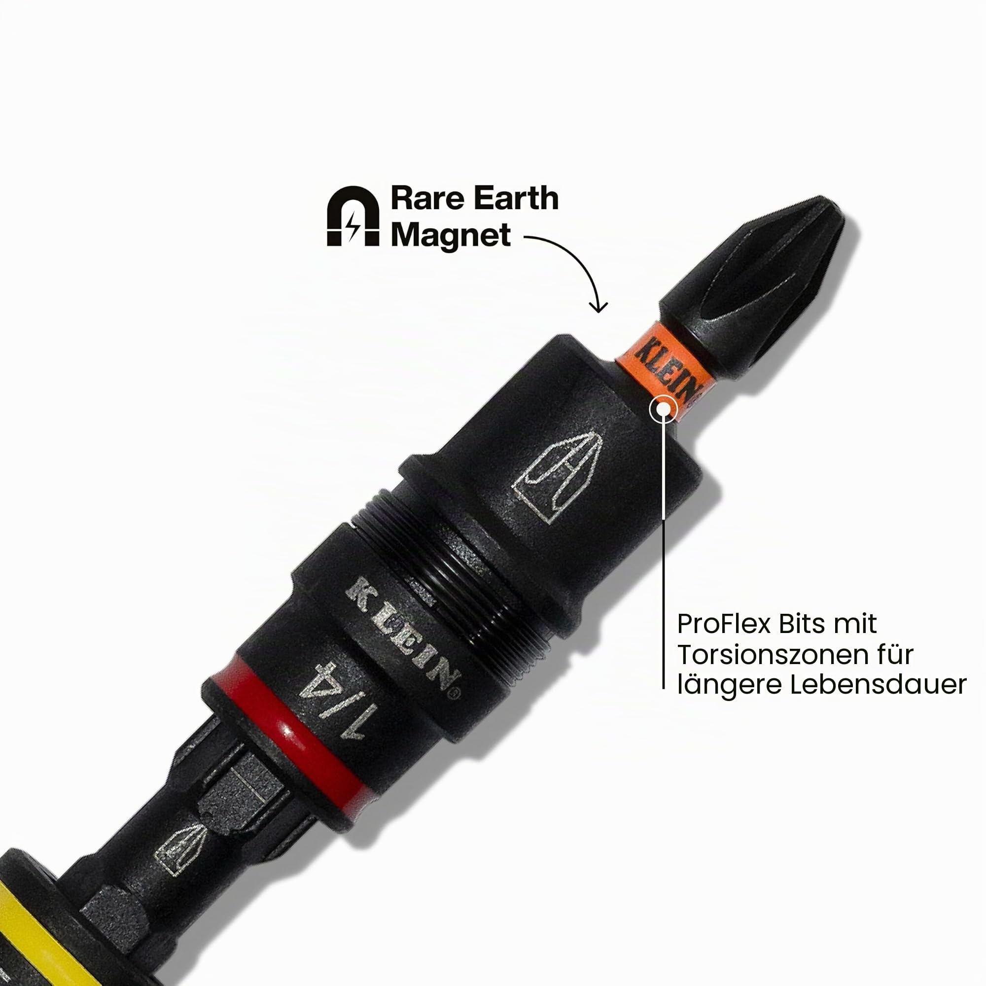 Klein Tools, 32517HD KNECT, 17-in-1 Schlagfester Hybrid-Schraubendreher/Steckschlüssel, Magnetisch, Mit Wechseleinsatz, 11 Bits, 3 Steckschlüssel, Bithalter, Vierkantadapter