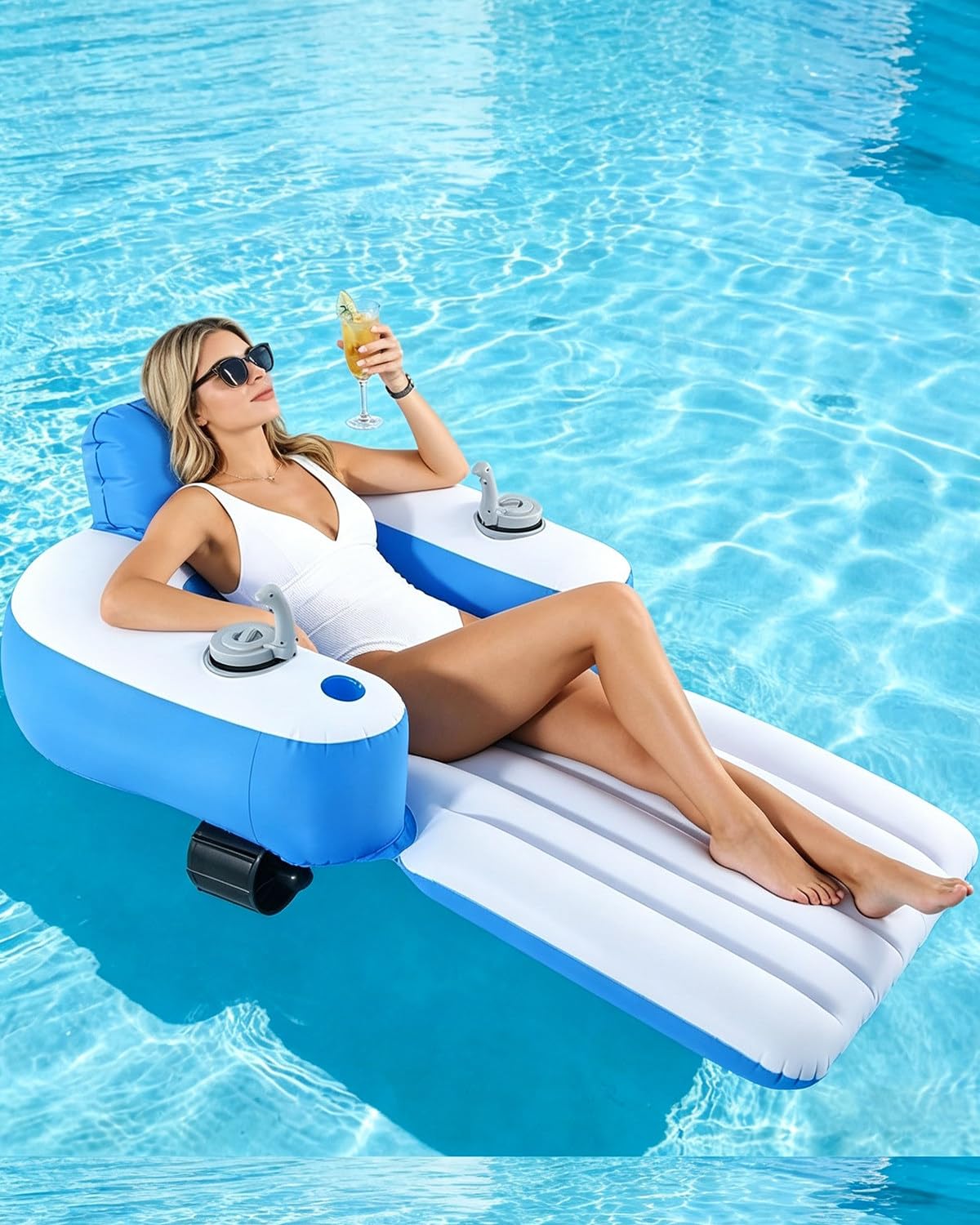 Flotador de Piscina motorizado con hélice giratoria de 360° Lithiumbatteries