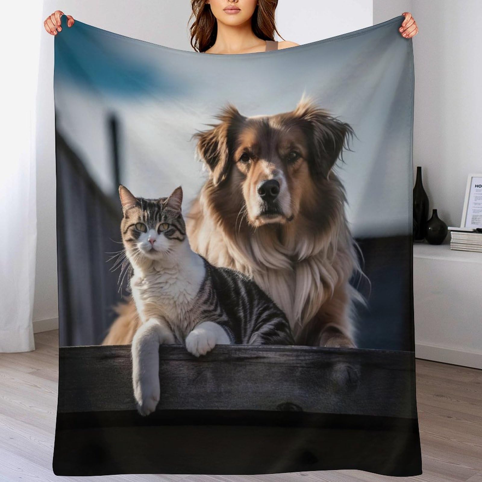 Couverture cute dog en flanelle douce pour des soirées cocooning sur le canapé