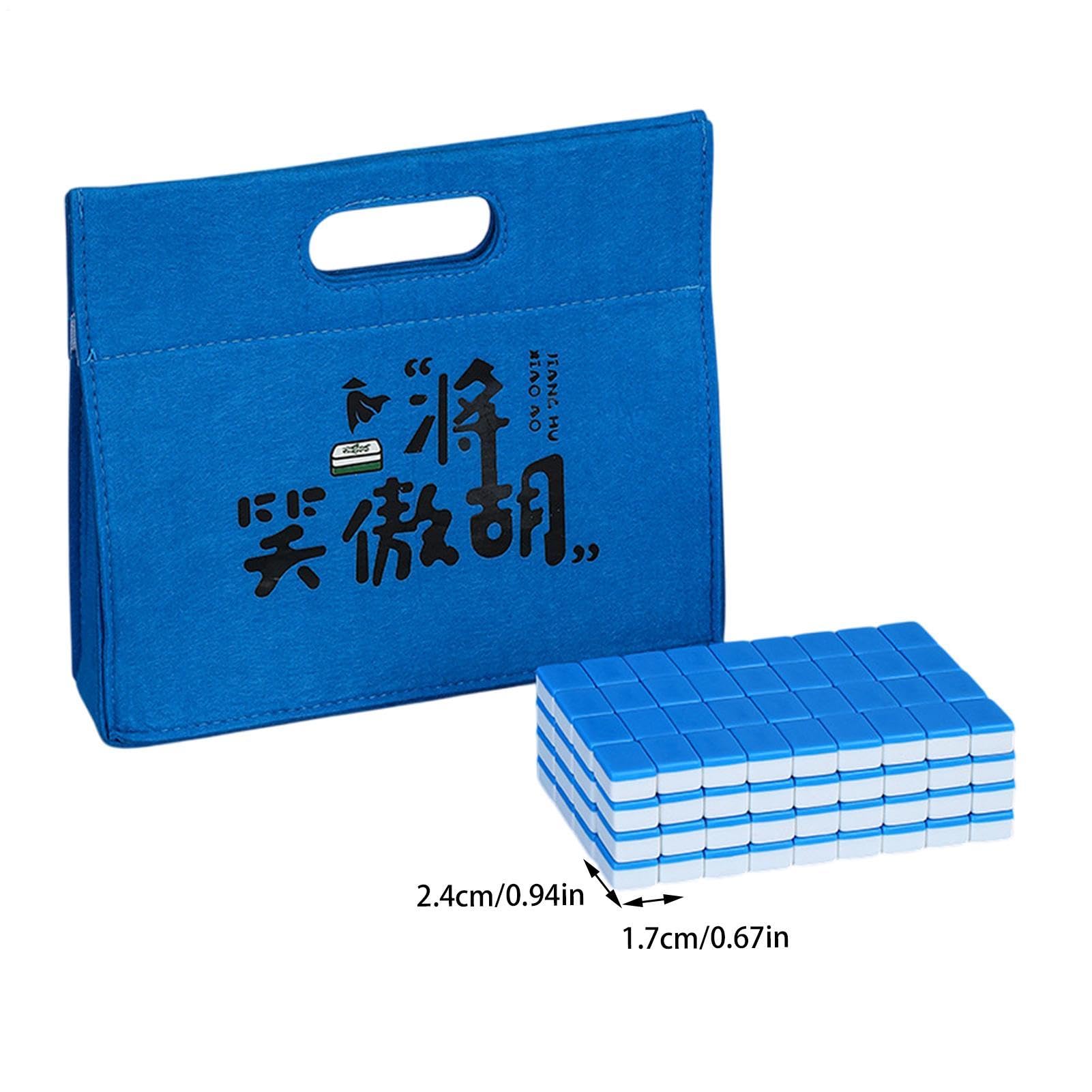 Zestaw gier Mahjong, chiński zestaw Mahjong Obrus, torba do przenoszenia,