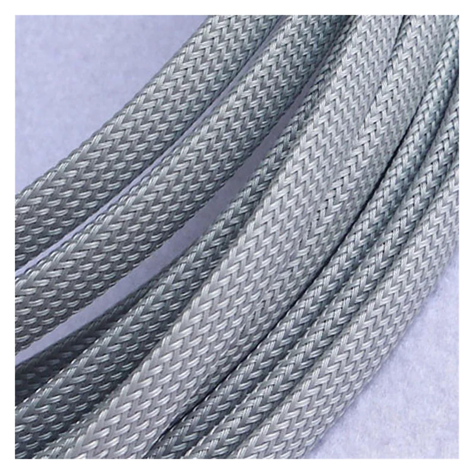 Guaina Cavi Elettrici Guaina intrecciata grigia da 5/10 m, 2, 4, 6, 8, 10, 12, 14, 16, 20, 25, 30, 40, 50, 60 mm, guaina espandibile for protezione cavi isolati ad alta densità(50mm,10 Meters)