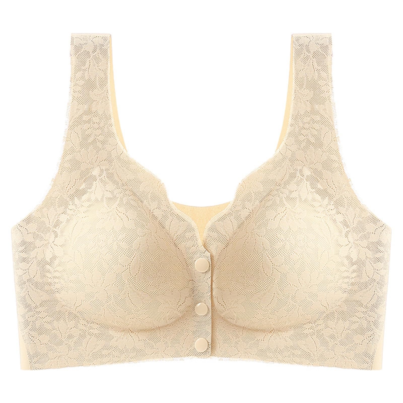 TOSOFT Elderly Soutien-gorge à couverture complète pour femme avec boucle avant fine sans couture pour mère d'âge moyen