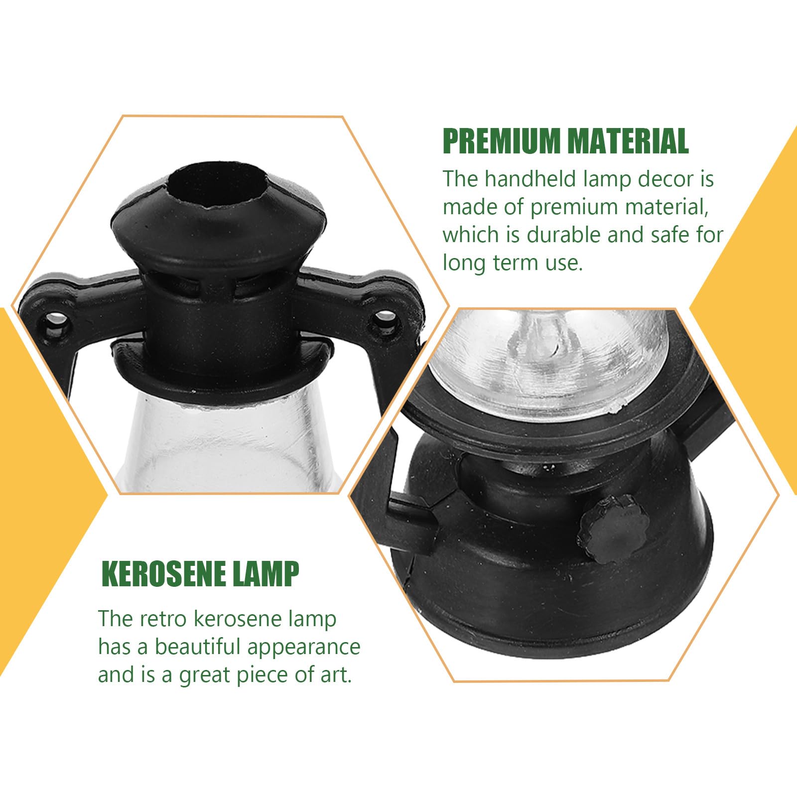 ifundom 10Pcs Miniature Lantern Mini Hanging Kerosene Lamp Oil Lamp Lantern Micro Landscape Ornament for Dollhouse Christmas - Image 3