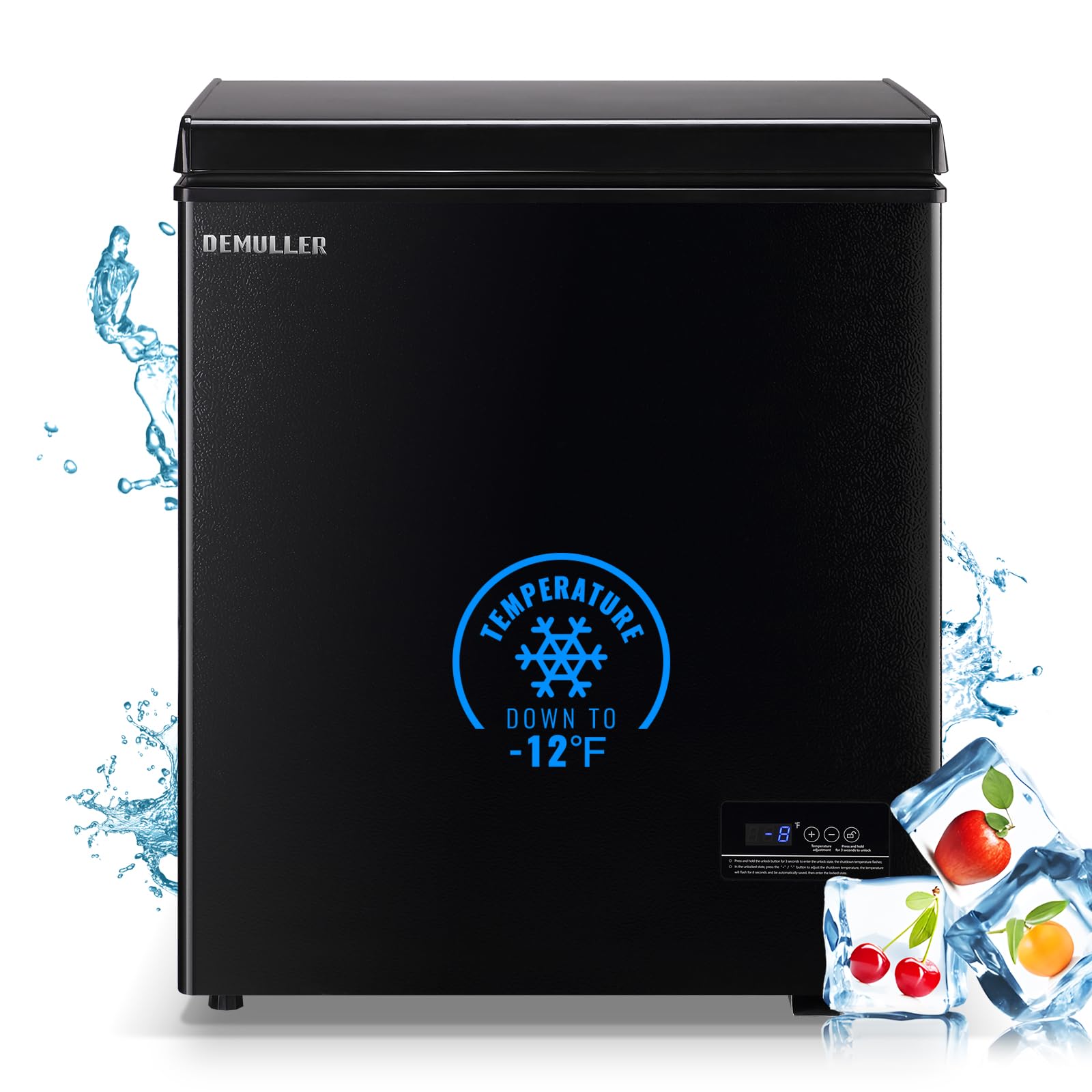 Demuller ANHUI-79D3 4 cu ft Chest Freezer Black