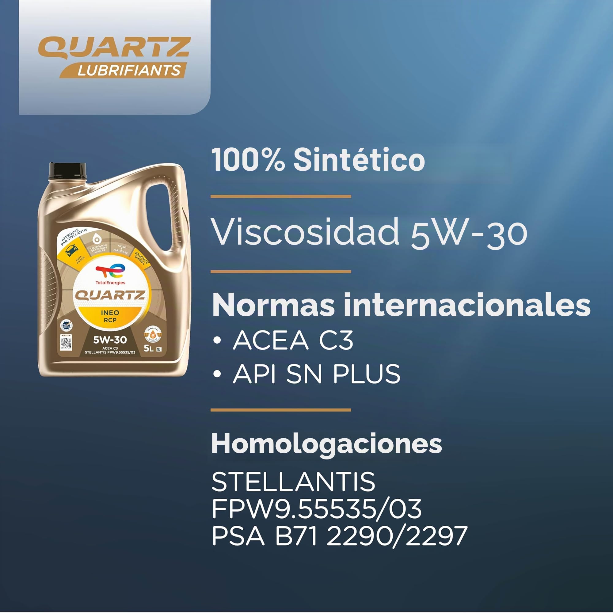 Olio motore - TOTALENERGIES - Quartz Ineo RCP 5W-30 - 5L