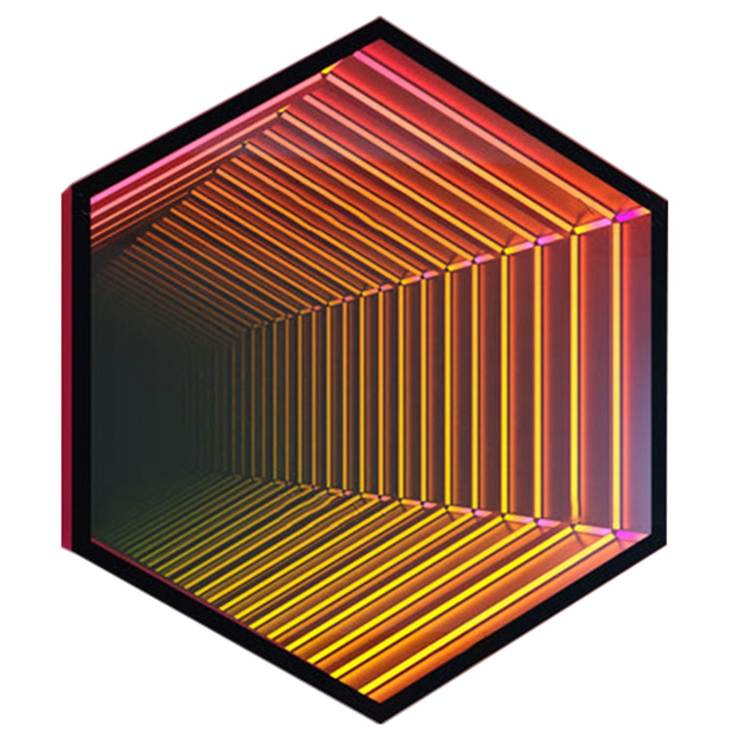 LED 3D Mirror Night Light, Remote Control Infinity Art Lamp, Multicolor Tunnel Light for Gaming and Sensory Room Decor