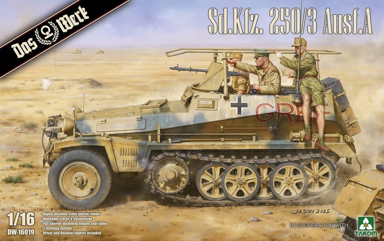 Darth Berk USCDW16019 1/16 Tedesco Sd.Kfz.250/3 Tipo A Modello Plastica (Veicolo Militare)