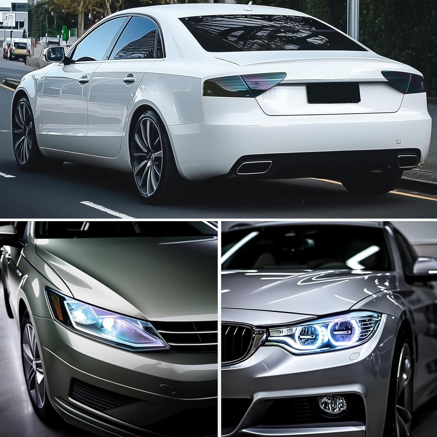 Tail Light Tint 12" X 3.9ft Self Adhesive Taillight Tint for Car Fog Light Rear Lamp Tail Light Car Sticker UV Protection Film Colorful