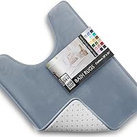 Vista 17 de Clara Clark - Tapete para baño, de espuma viscoelástica, terciopelo y felpa ultra suave, antideslizante, lavable a máquina y de secado rápido, de 17