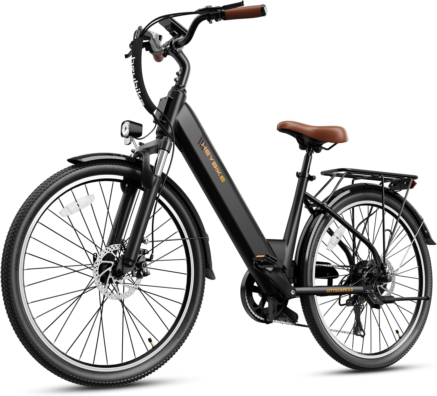 HeybikeCityscape 2.0 Electric Bike for Adults with 1000W Motor Peak,468Wh Removable Battery and up to 50Miles 24MPH,UL Certified 26" Electric Commuter Bike with 7-Speed and Front Suspension.