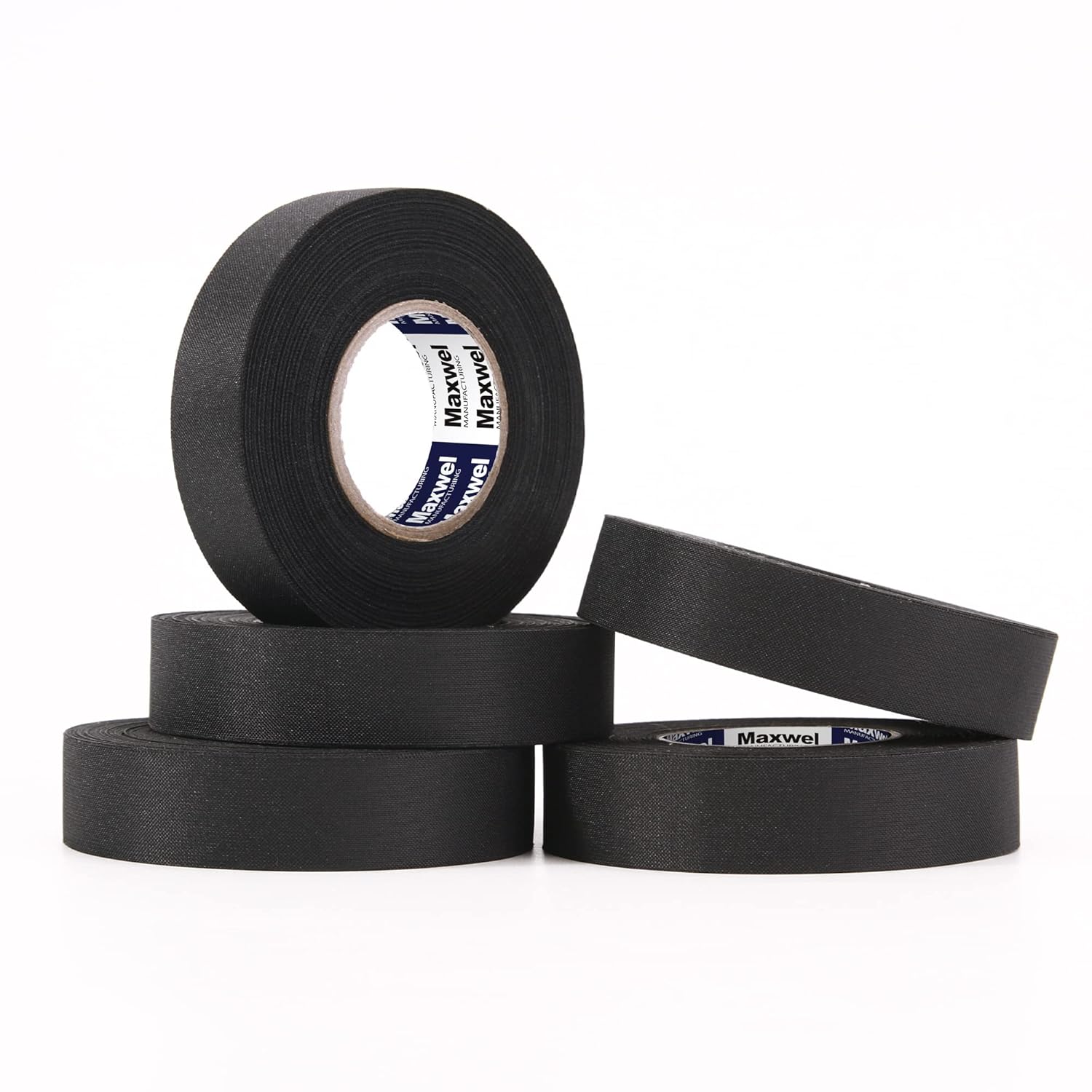 Wire Harness Automotive Cloth Tape - 5 Rolls Strong Flexibility High Abrasion Resistance Adhesive Force Heavy Duty Wire Harness Tape