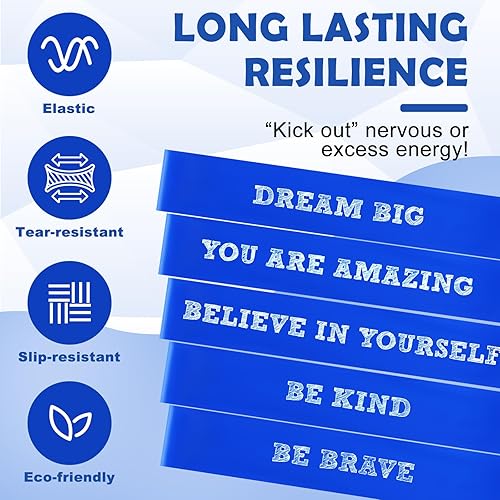 Miniatura 3 de Shappy 25 bandas para sillas para niños con pies inquietos, asientos flexibles, bandas motivacionales para aula, suministros para TDAH, TDA, SPD,