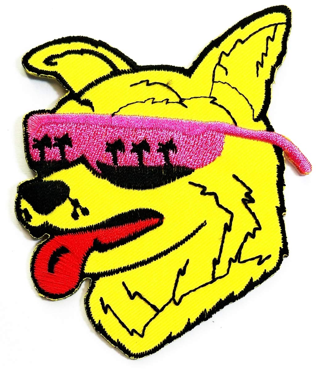 Nipitshop Patches Animal Cool Husky Dog with Sunglasses Movie Comics Cartoon Logo Kid Baby Jacket T Shirt Patch Sew Iron on Embroidered Symbol Badge Cloth Sign Costume