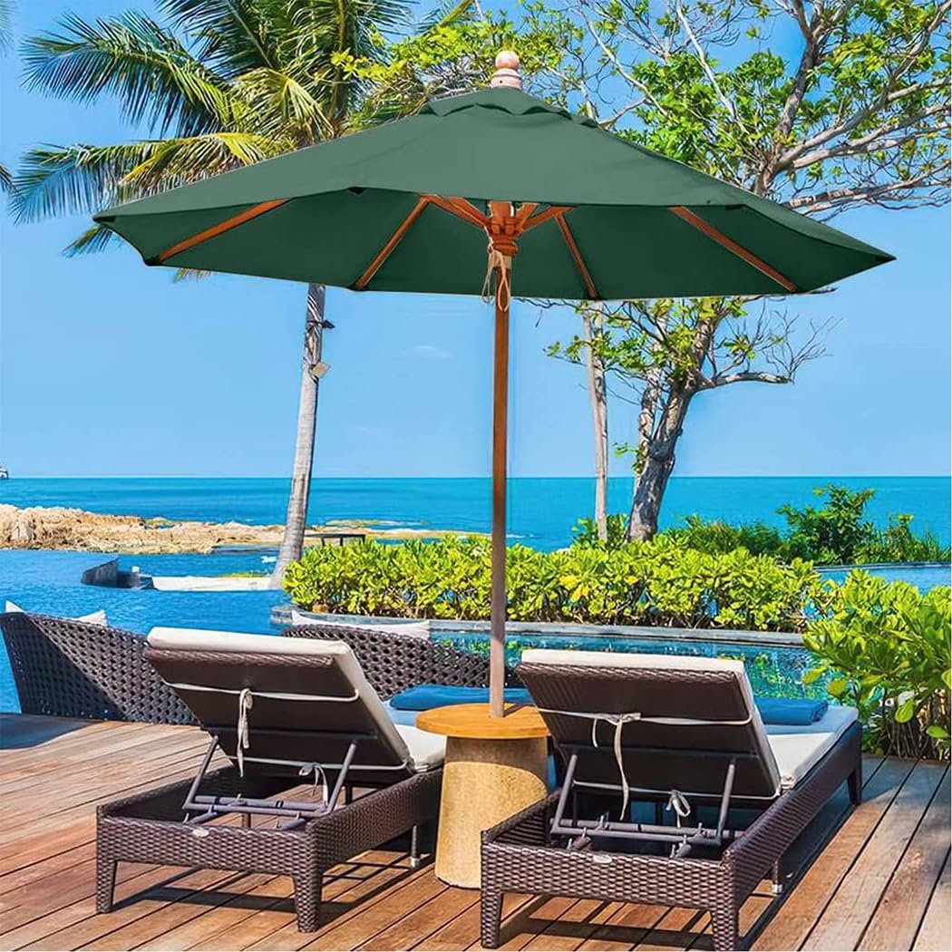 Tissu De Remplacement Pour Parasol Déporté (2-3.50m) - Toile De Rechange Pour Terrasse, Jardin, Piscine - 8 Nervures, Gris, 350cm/11.4ft