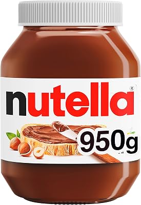 Nutella - Crema Spalmabile alle Nocciole e Cacao, Senza Glutine, Conservanti e Grassi Idrogenati, Ottimale a Colazione, Vasetto da 950 gr