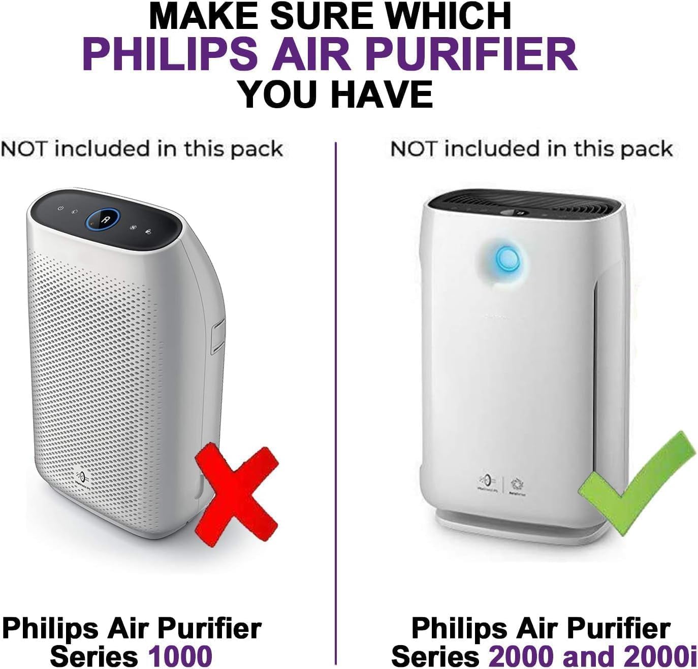 NanoProtect HEPA and Activated Carbon Filter Replacement Set, FY2422/FY2420, Compatible with Philips AC2889/AC2882/AC2887/AC2880/2000/2000i Series, 3-Pack 3