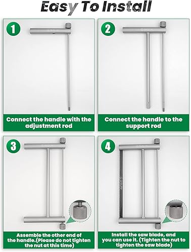 Miniatura 3 de BIBURY Sierra de mano plegable para supervivencia al aire libre, sierra de madera plegable portátil con 2 piezas de hoja reemplazable de 31,5 cm y