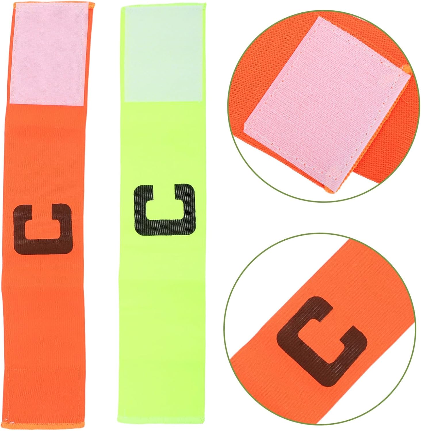 KICHOUSE 4pcs Elastic Soccer Captain Armband for Youth Adults Football Arm Badge Unisex Design for Team Sports Convenient Style