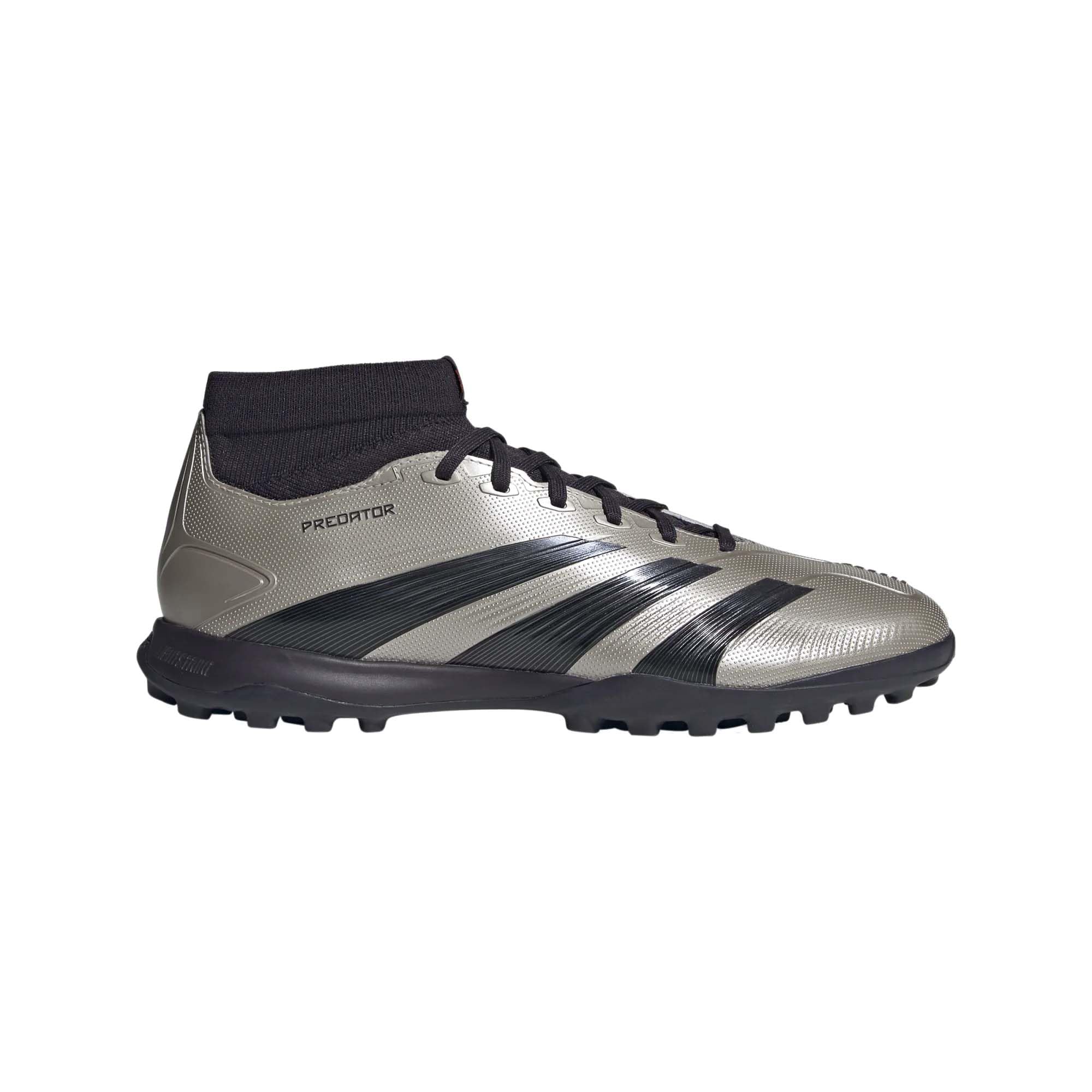 adidas League Football Boots Turf Sneaker, Platin Metallic/Aurora Black/Turbo, 11.5