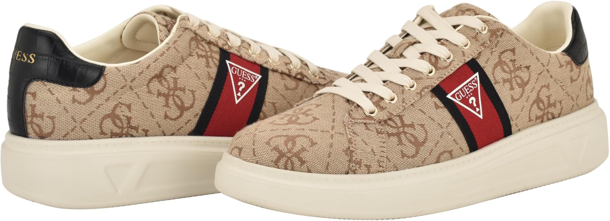 Amazon | Guess メンズ Caffen, タン ロゴ マルチ 101, 8.5