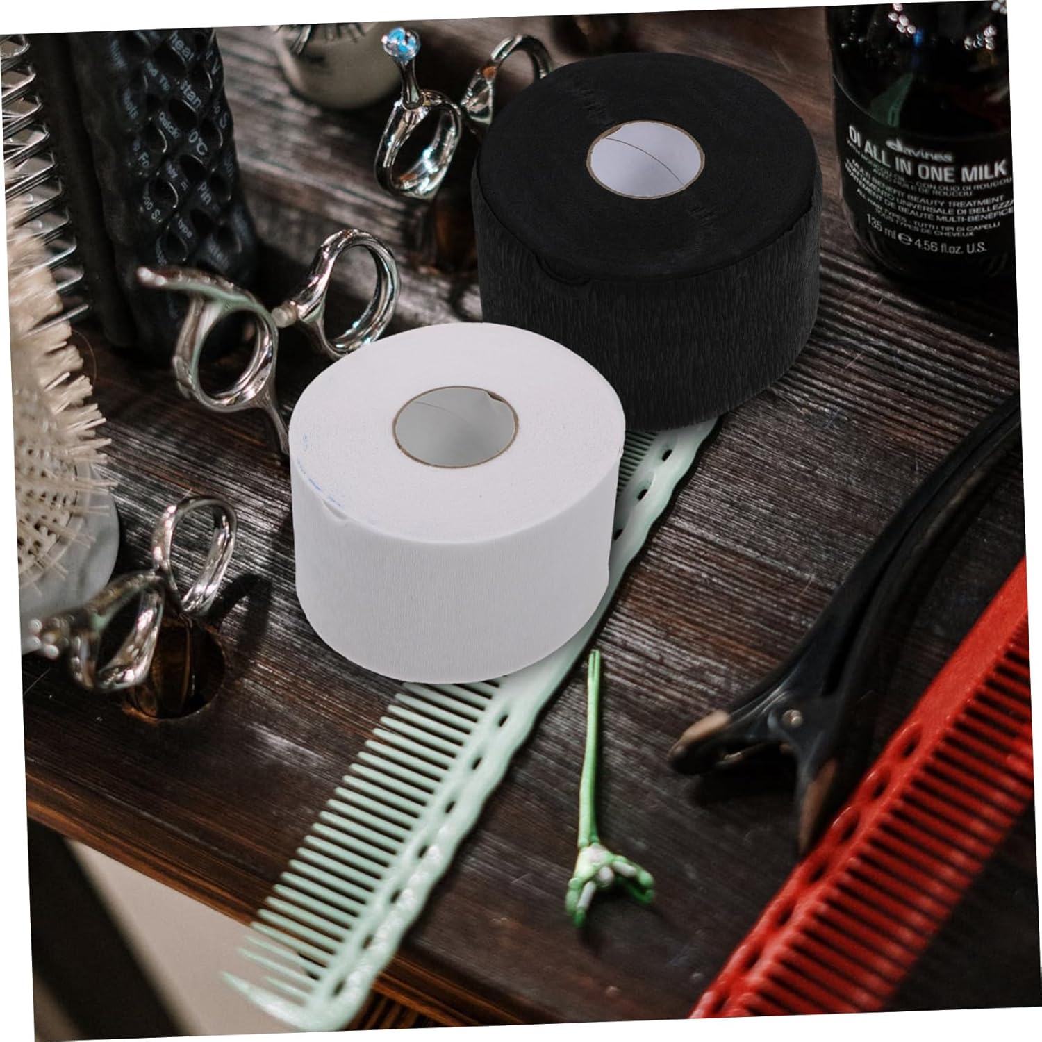 Vaguelly Disposable Barber Neck Paper Strips 10 Rolls Stretchy Neck Protection for Hairdressing Salon Use and Barbershop Easy Clean