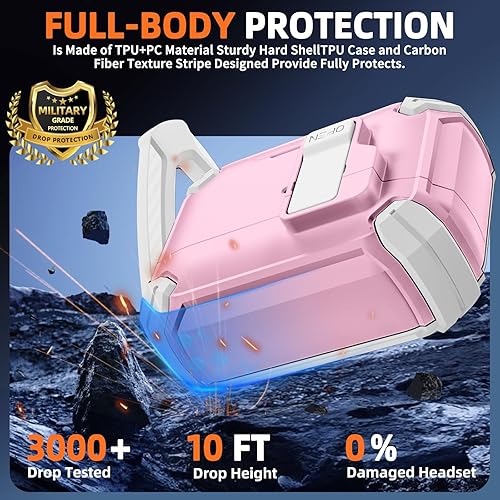 Miniatura 5 de Inesore Funda compatible con AirPods Pro de 21 generación con soporte para teléfono y kit de limpieza, compatible con MagSafe, bloqueo automático