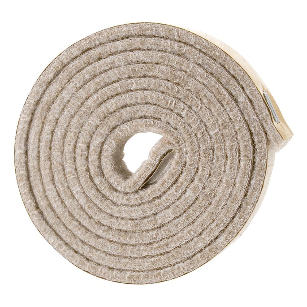 Kichi Creamy-White -Stick Duty Felt Strip For Hard Surfaces (1/2 Inch X 60 Inch),