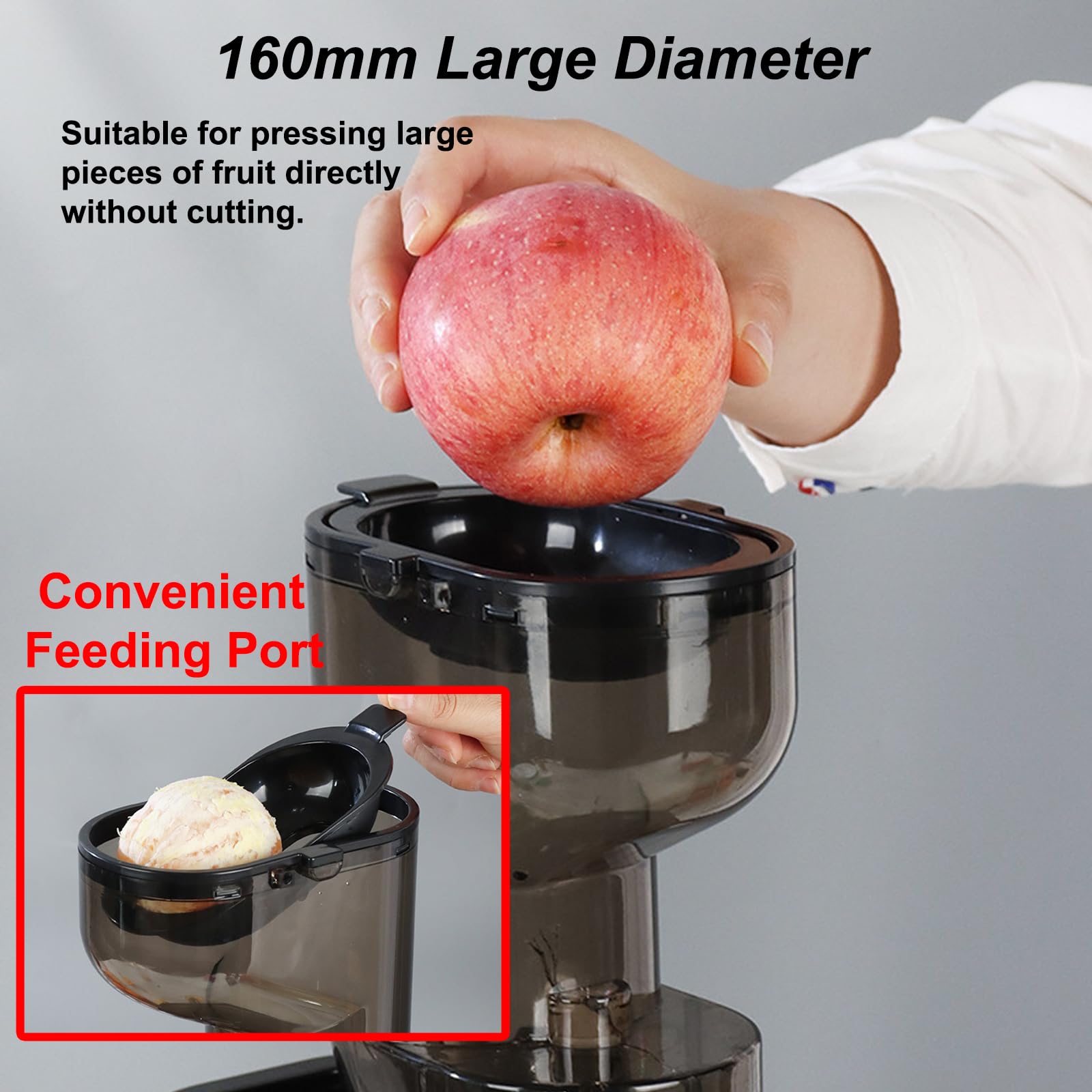 Exprimidor multifunción Totalmente automático para el hogar, Exprimidor de separación de jugos y residuos, con Pies Nondeslizantes, Ideal para Familias, Hoteles