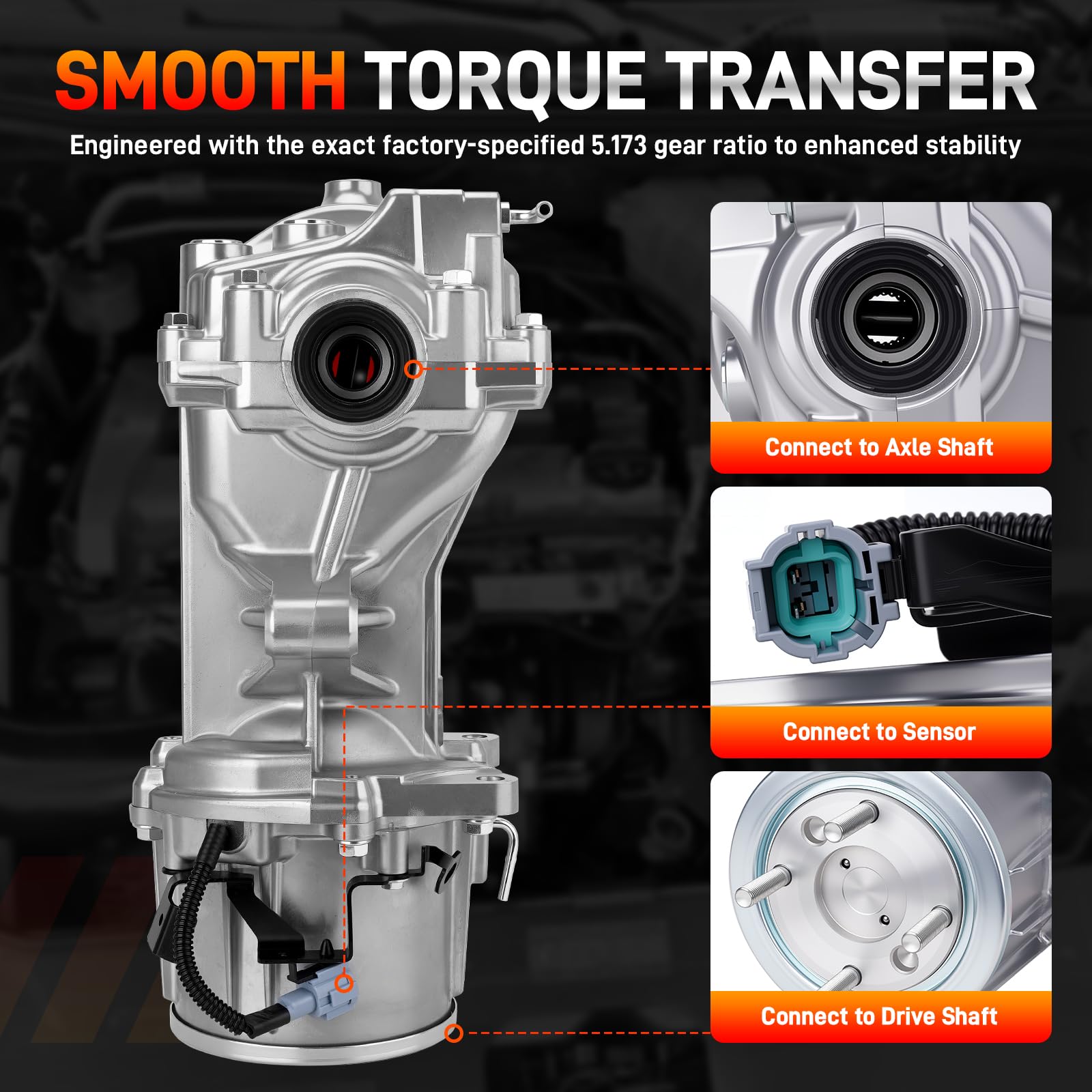 38300-4BF0A Zespół tylnego mechanizmu różnicowego, montaż napędu końcowego AWD kompatybilny z Nissan Murano 2015-2024 Rogue 2014-2019 Qashqai 2017-2020, 2,0 l 2,5 l 3,5 l, zamiennik