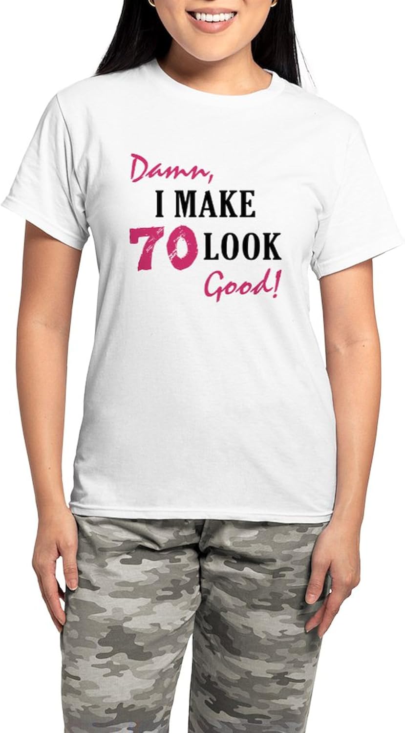 CafePress Good70Light Women's Light Pajamas Women's Novelty Cotton Pajama Set, Comfortable PJ Sleepwear