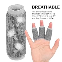 Vista 3 de uxcell 10 férulas protectoras de dedos, fundas de compresión para dedos de pulgar para dedos de gatillo, fundas elásticas para baloncesto, soporte