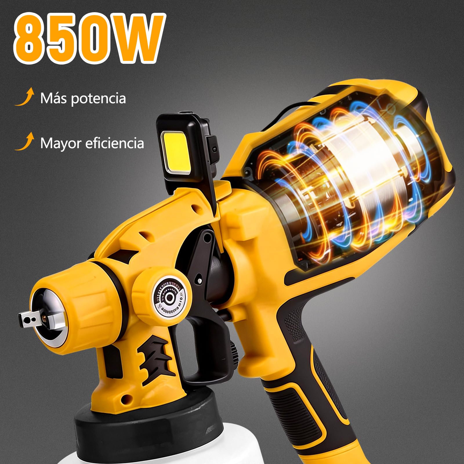 Pistola de Pintura, Pistola Pintura Electrica Profesional HVLP 850W