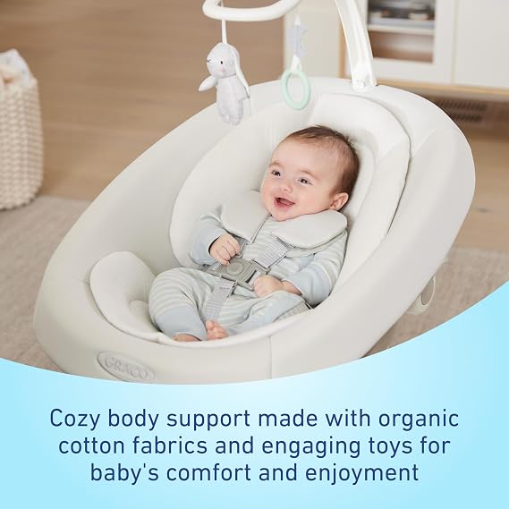 Graco SmartSense Baby Swing with Cry Detection Technology, Soothing Motions and Calming Vibrations, Comfortable Infant Support, Rori