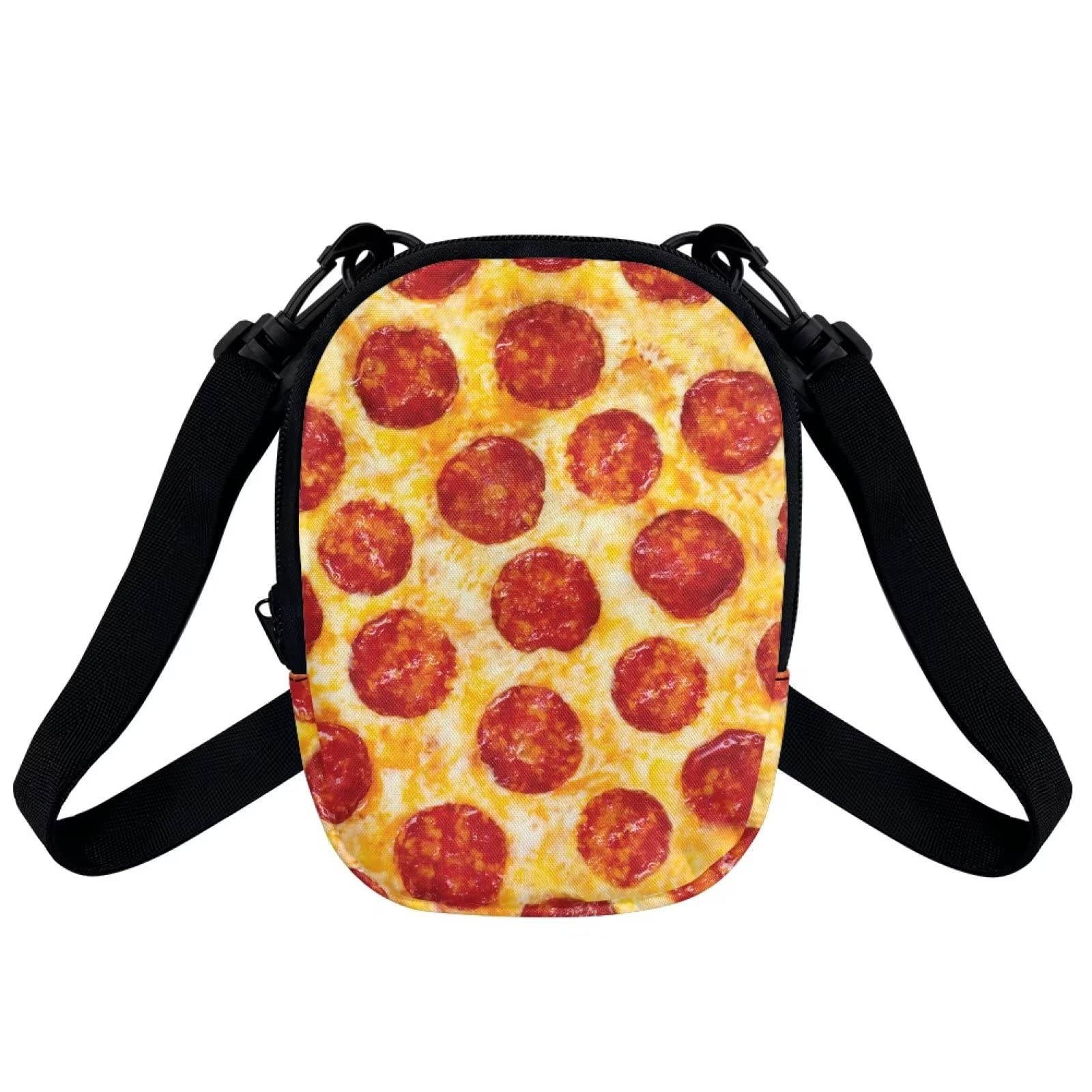 Mumeson Women's Novelty Crossbody Bag Pizza Design Shoulder Bag Portable Cute Mini Shoulder Bag Satchel Ladies Casual Crossbody Bag Messenger Bag