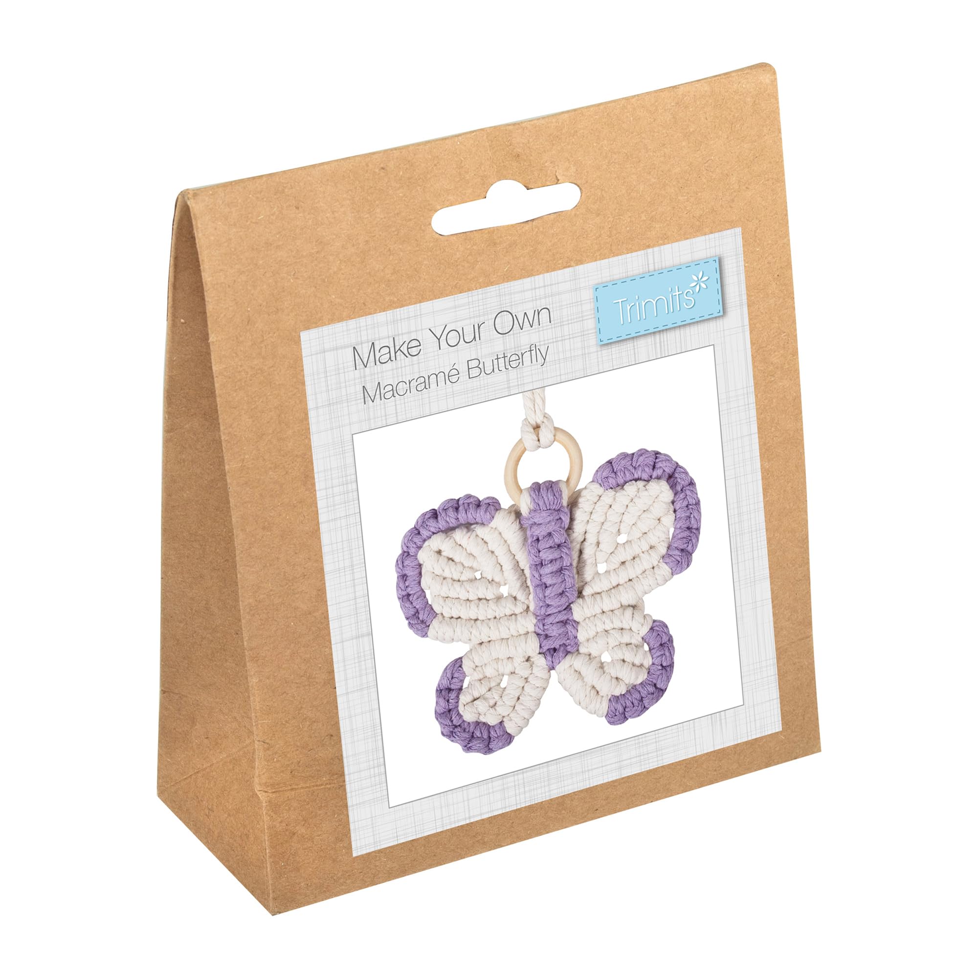 Trimits Make Your Own Macramé Decoration Kit, Butterfly
