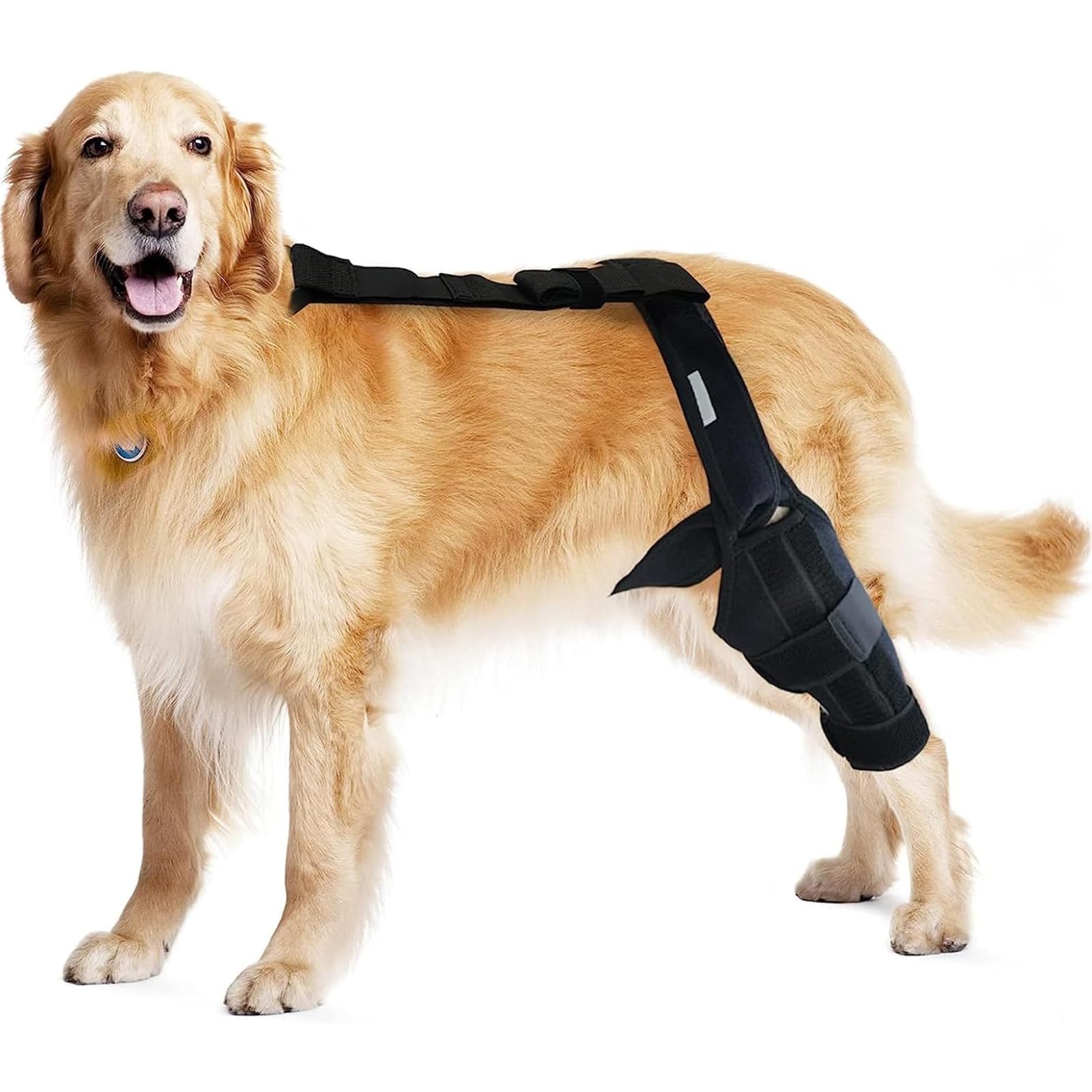 VIsuIvit Dog Knee Brace for Support with Cruciate Ligament Injury, Joint Pain and Muscle Sore, Better Recovery ACL Brace, Adjustable Rear Leg Braces Dogs, Pet Brace (Upgrade Style, Small)